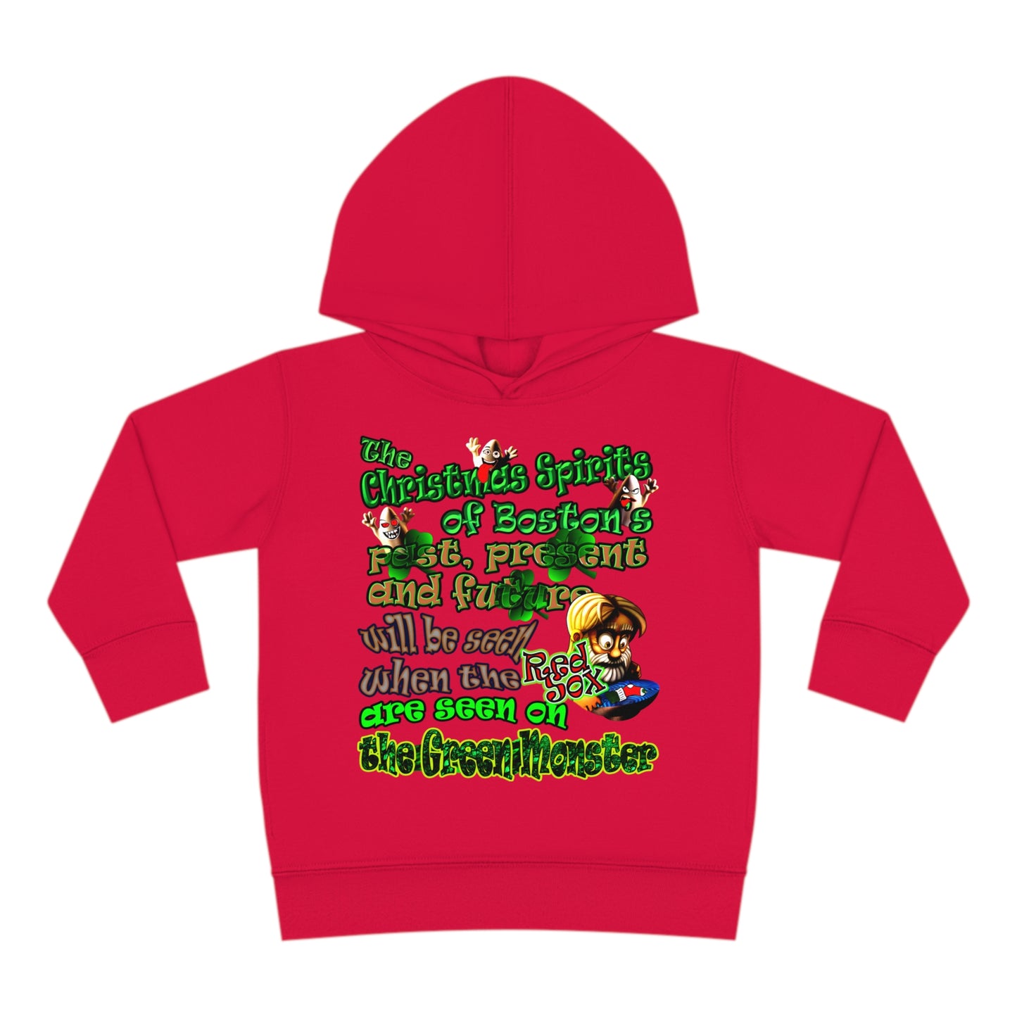 christmas spirits of boston - Toddler Pullover Fleece Hoodie
