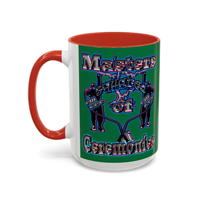 em cee squared - Accent Mug (dark green)