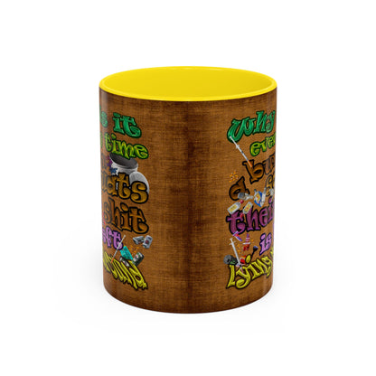 the bum's shit - Accent Mug (brown papyrus)