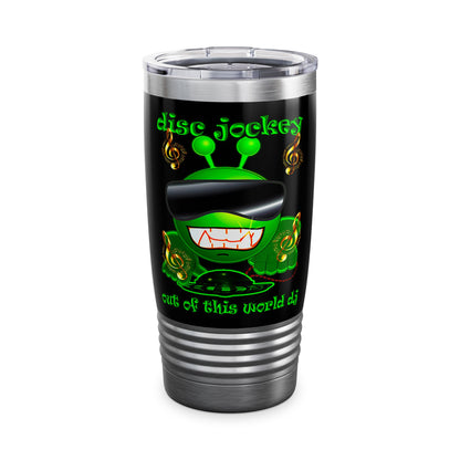 disc jockey - Ringneck Tumbler, 20oz (black)