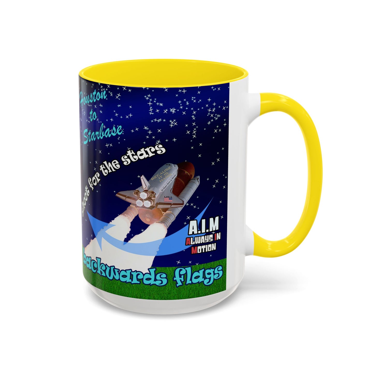 shoot for the stars - Accent Mug ('snoops' background)