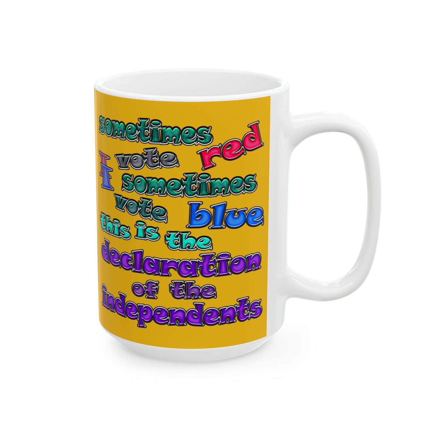 declaration of the independents - White Mug (yellow)