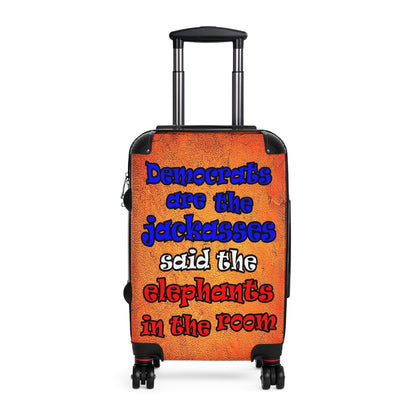 donkeys and elephants - Suitcase (burnt orange)