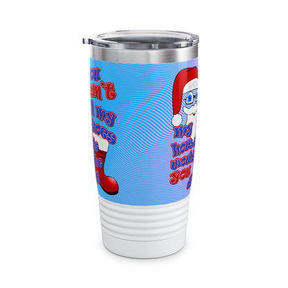 santa's shoes - Ringneck Tumbler, 20oz (light blue-purple wave)