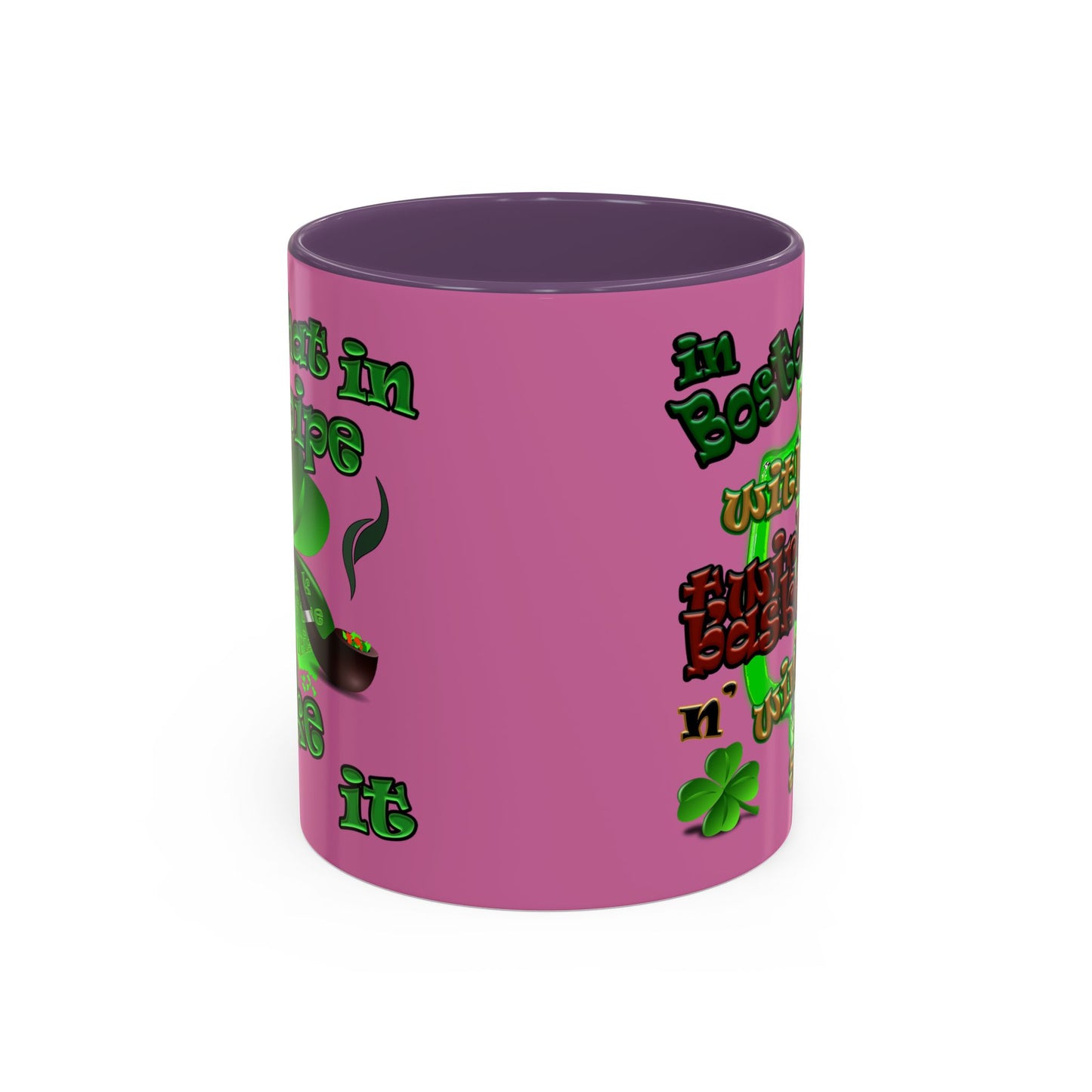 celtics logo - Accent Mug (light pink)