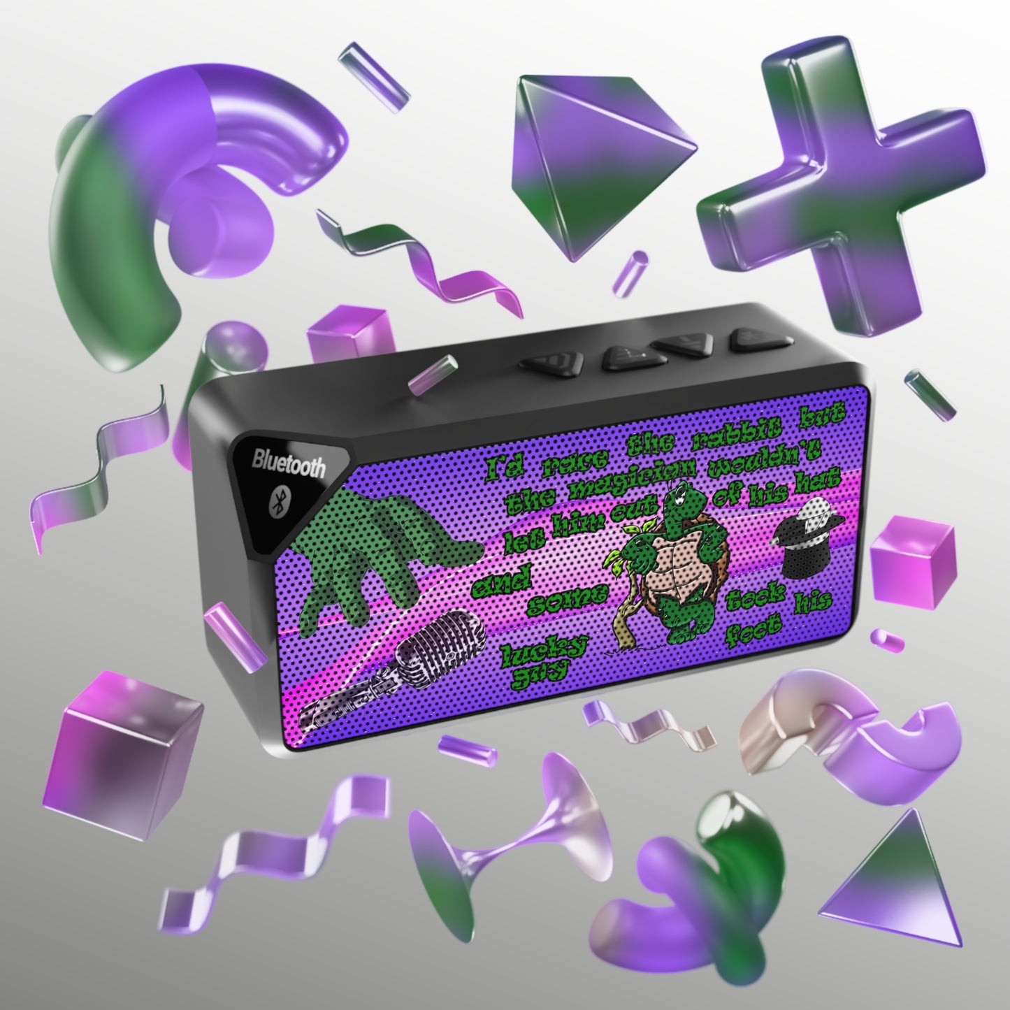 turtle race - Jabba Bluetooth Speaker (purple-pink wave)