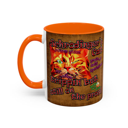 schrodinger's cat - Accent Mug (brown papyrus)