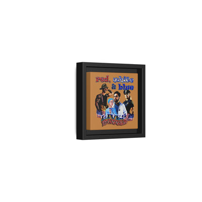 rw&b lives matter - framed canvas art (light brown)