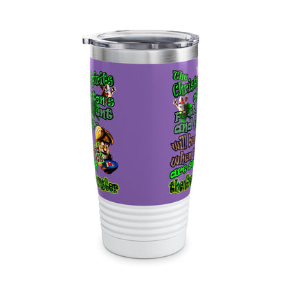 christmas spirits of boston - Ringneck Tumbler, 20oz (light purple)