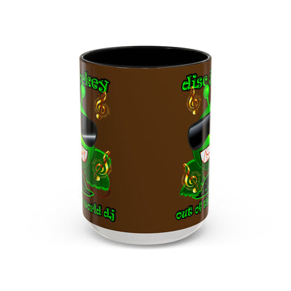 disc jockey - Accent Mug (brown)