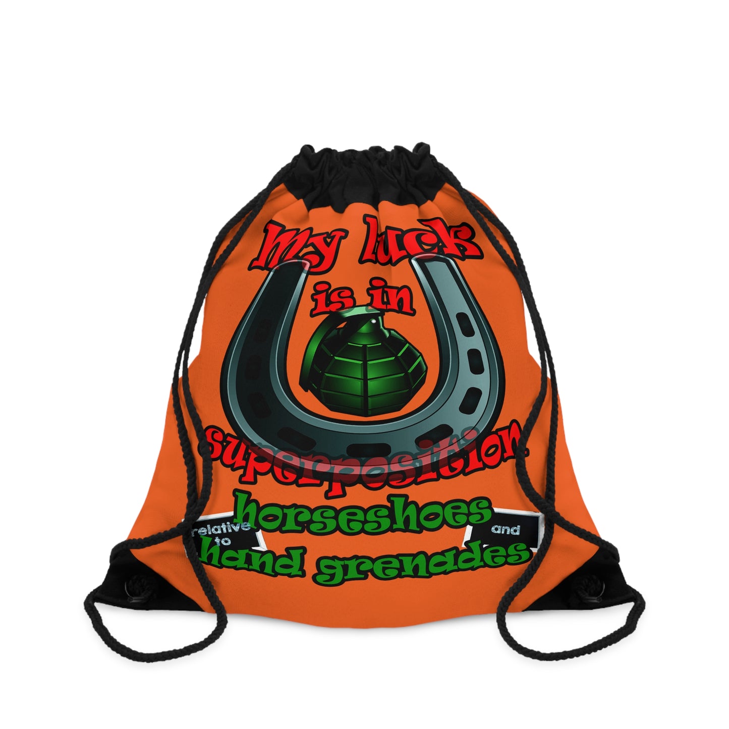 my luck - Drawstring Bag (orange)