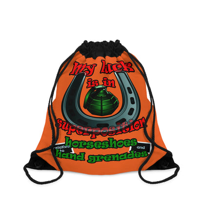 my luck - Drawstring Bag (orange)