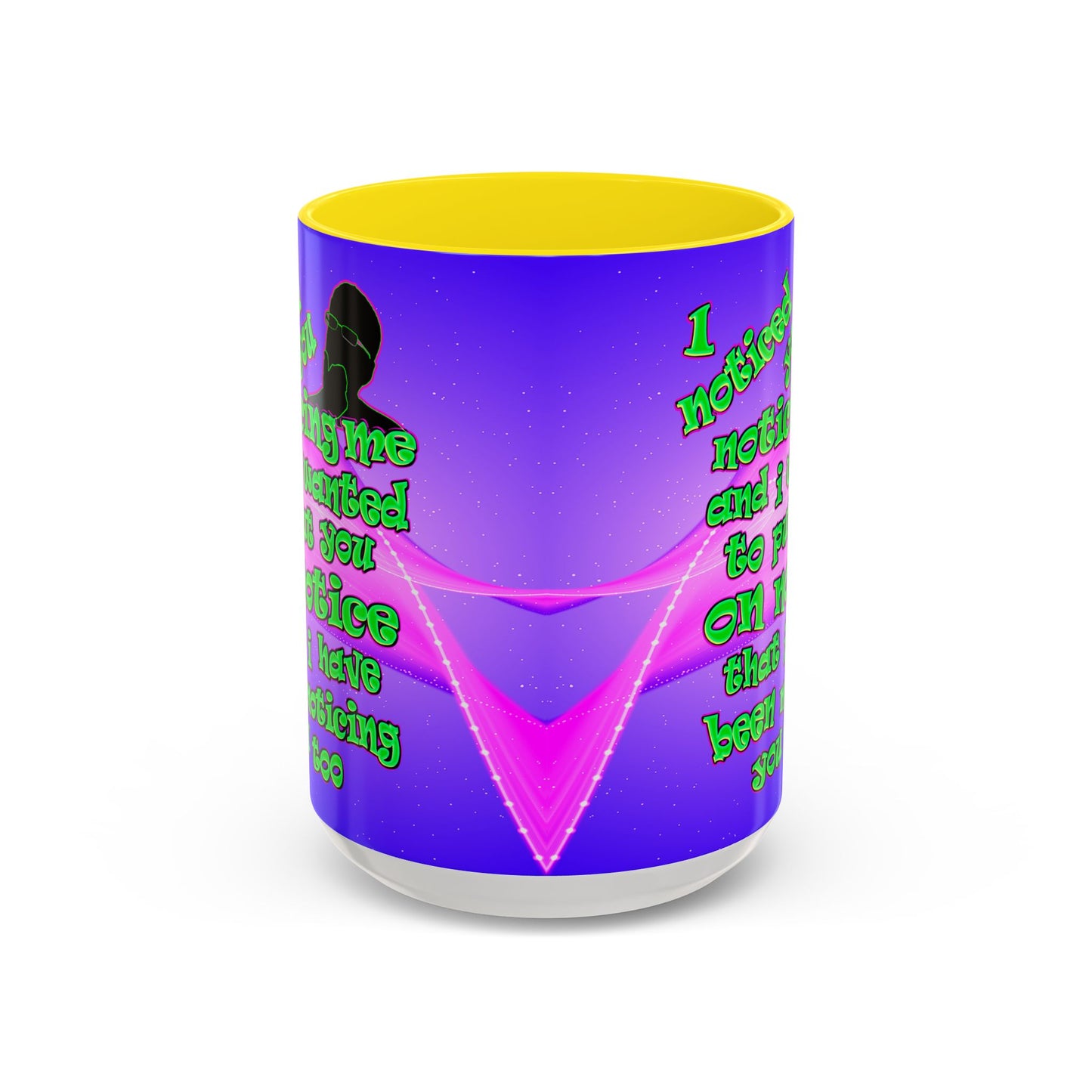 noticed you noticing - Accent Mug (purple-pink wave)