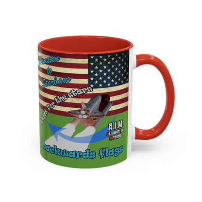 shoot for the stars - Accent Mug (green)