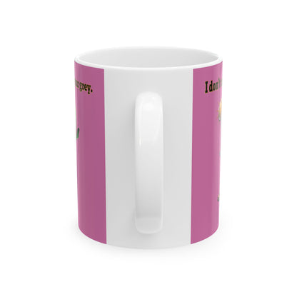 I don't care that your grey - White Mug (light pink)