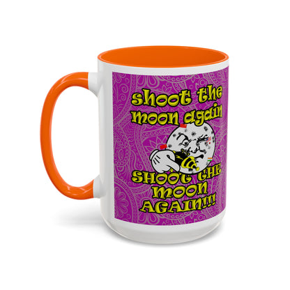 shoot the moon again - Accent Mug (pink swirl)