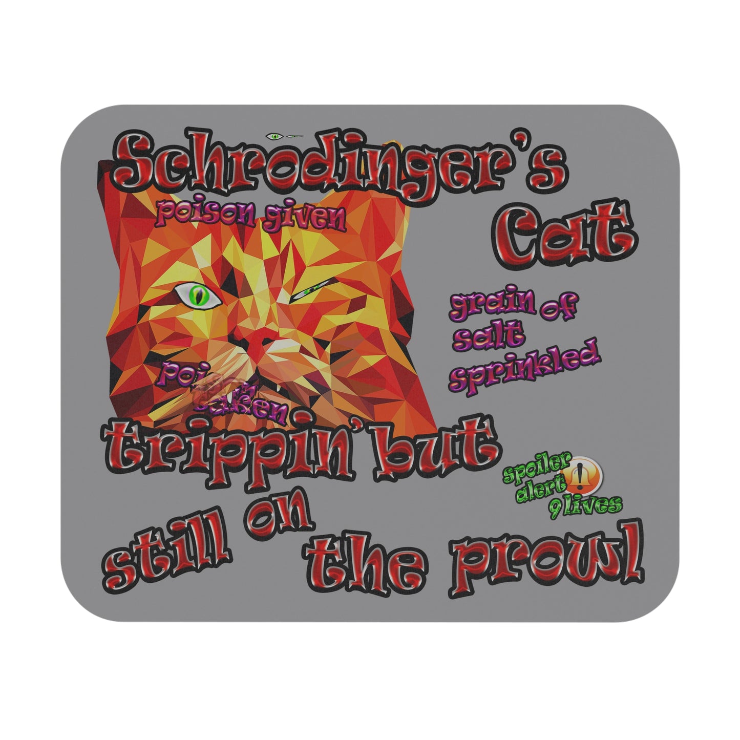schrodinger's cat - Mouse Pad (Rectangle) (grey)