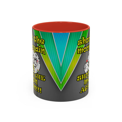 shoot the moon again - Accent Mug (rainbow split)