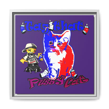 tag that - framed canvas art (purple)