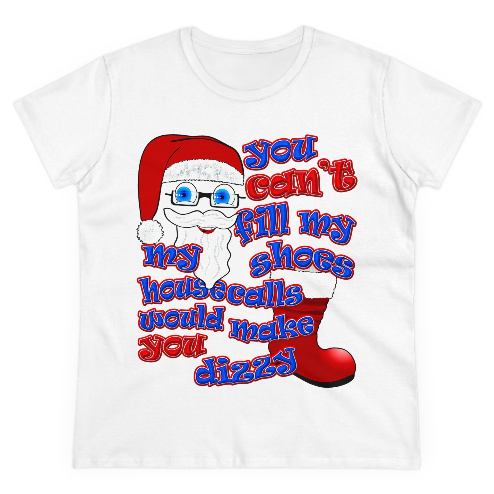 santa's shoes - Women's Midweight Cotton Tee