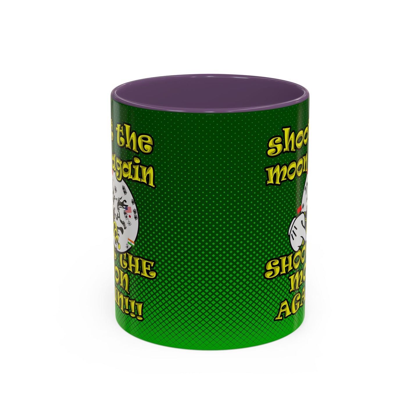 shoot the moon again - Accent Mug (logo green)