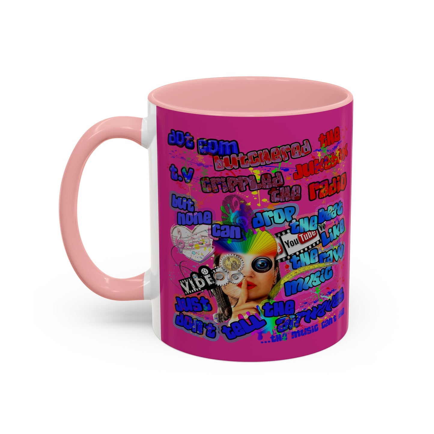 drop the beat - Accent Mug (pink)
