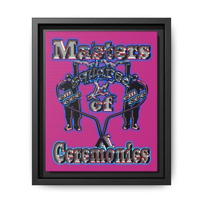 em cee squared - framed canvas art (pink)