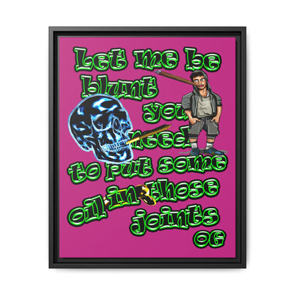 og - framed canvas art (pink)