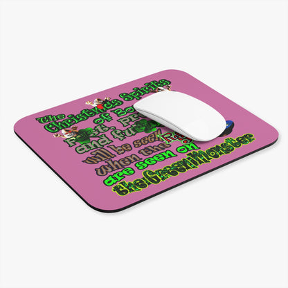 christmas spirits of boston - Mouse Pad (Rectangle) (light pink)