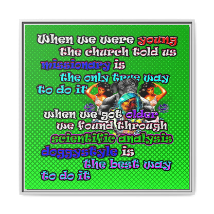 doggystyle - framed canvas art (logo green)