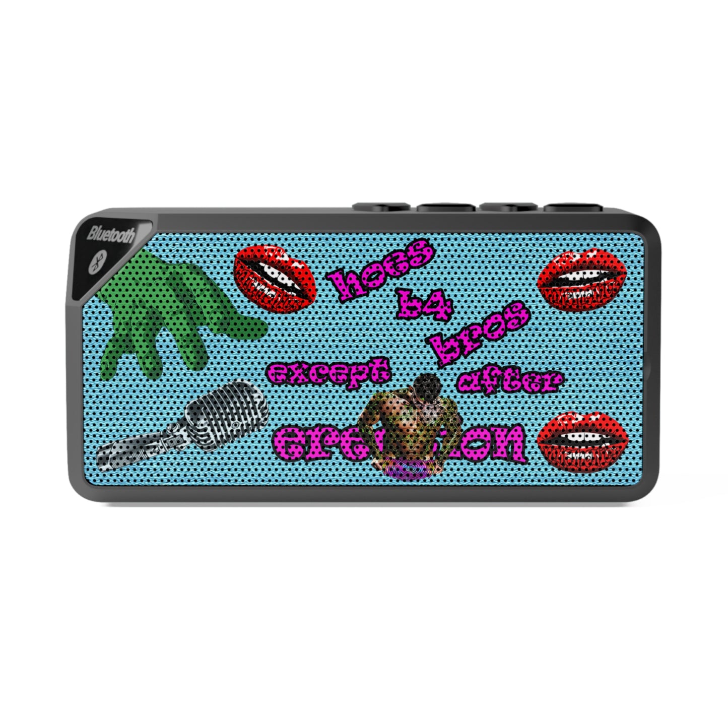 hoes b4 bros - Jabba Bluetooth Speaker (faded blue)