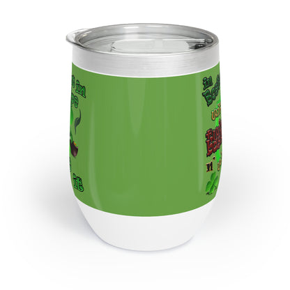celtics logo - Chill Wine Tumbler (green)