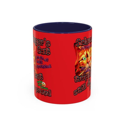 schrodinger's cat - Accent Mug (red)