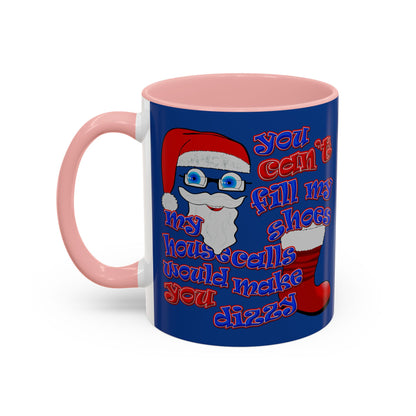 santa's shoes - Accent Mug (dark blue)