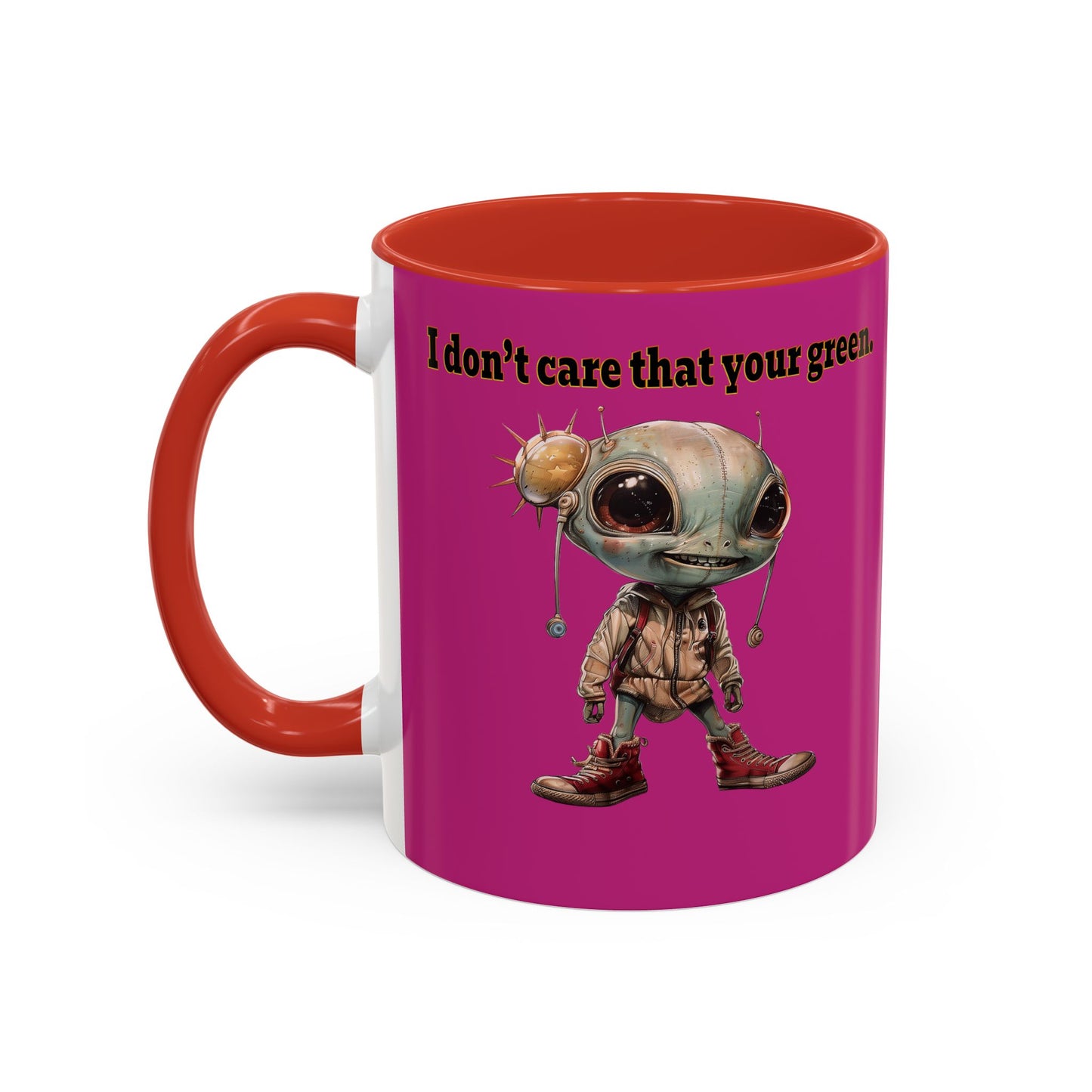 I don't care that your grey - Accent Mug (pink)