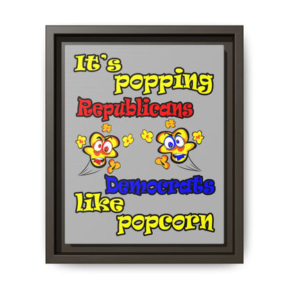 popping like popcorn - framed canvas art (light grey)