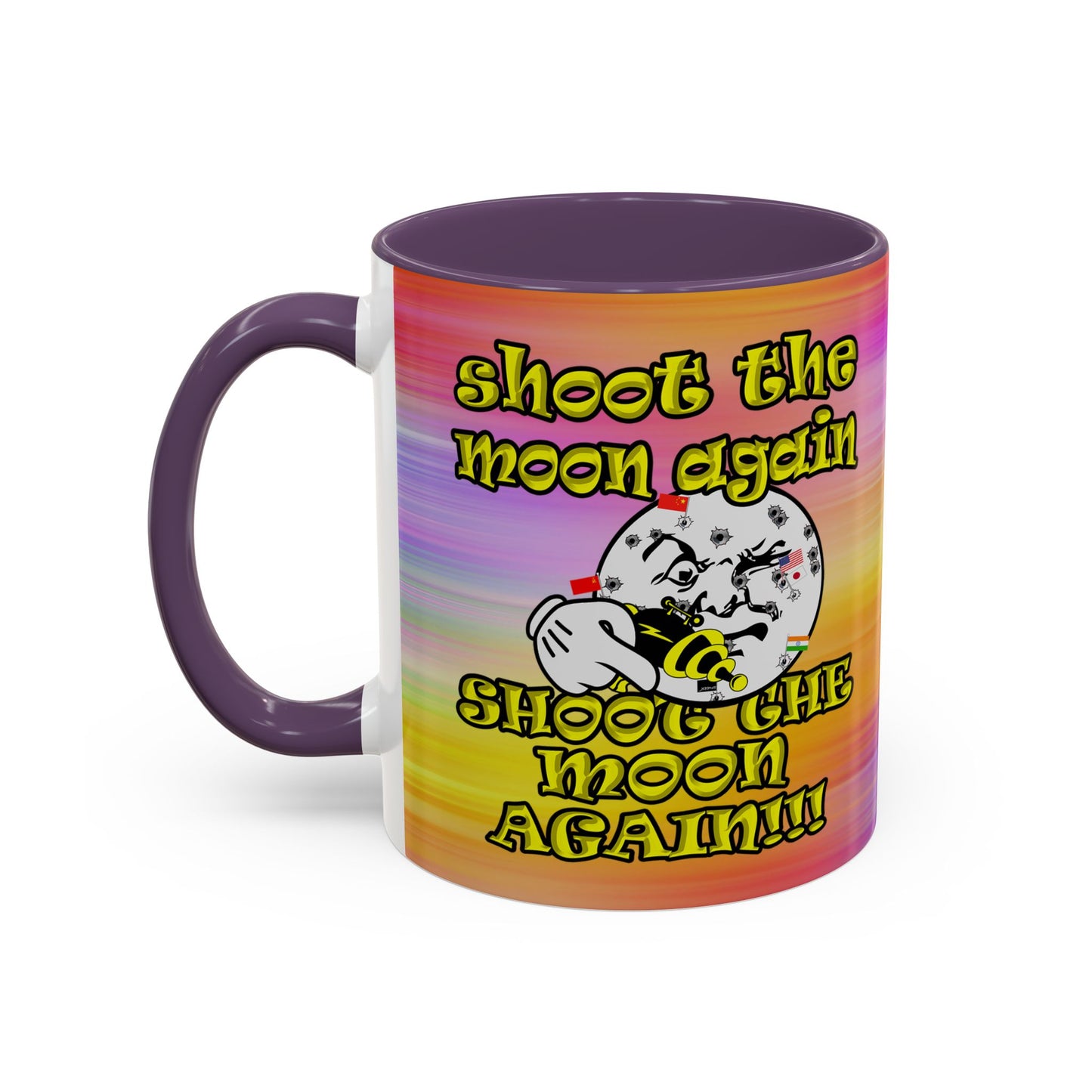 shoot the moon again - Accent Mug (color blur)