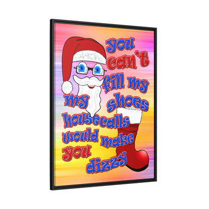 santa's shoes - framed canvas art (color blur)