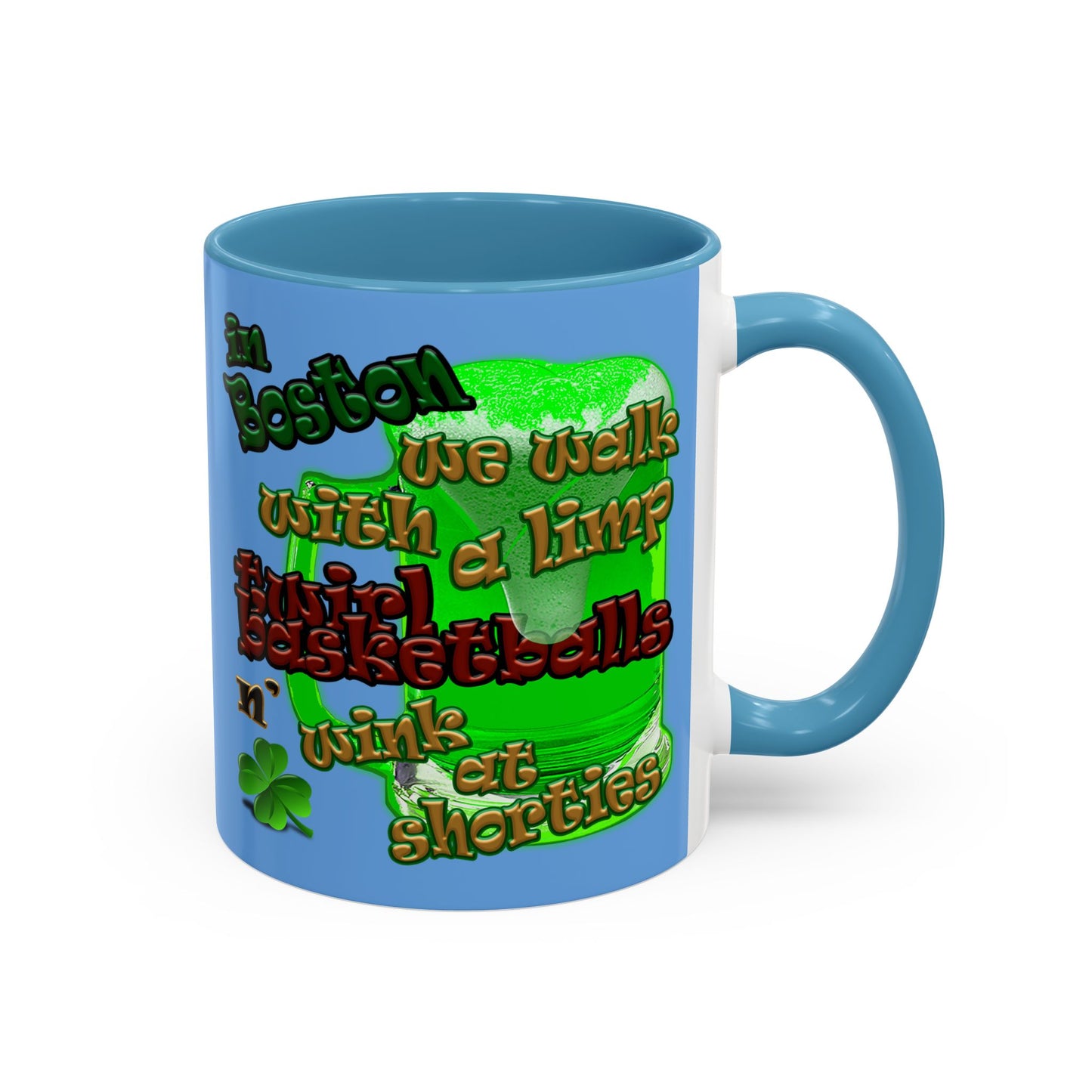 celtics logo - Accent Mug (light blue)