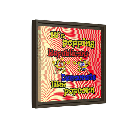 popping like popcorn - framed canvas art (yellow-orange wave)