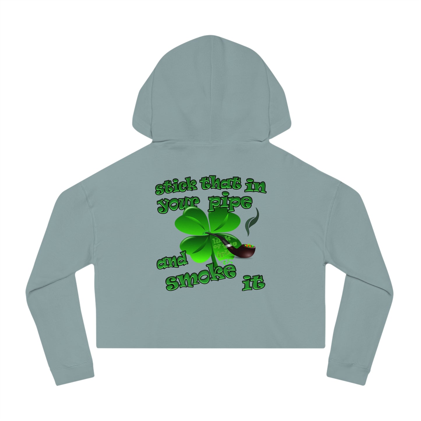 celtics logo - Women’s Cropped Hooded Sweatshirt