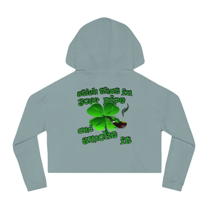celtics logo - Women’s Cropped Hooded Sweatshirt