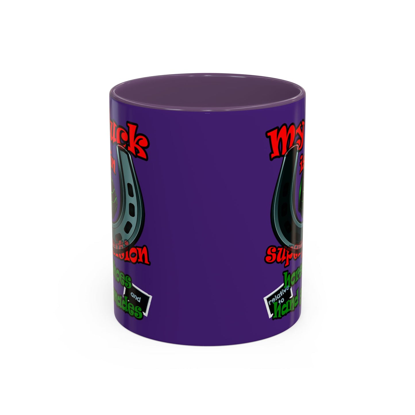 my luck - Accent Mug (purple)