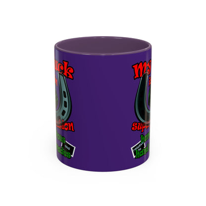 my luck - Accent Mug (purple)
