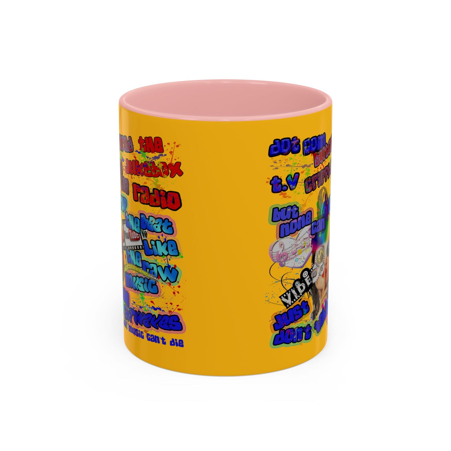 drop the beat - Accent Mug (yellow)