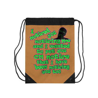 noticed you noticing - Drawstring Bag (light brown)