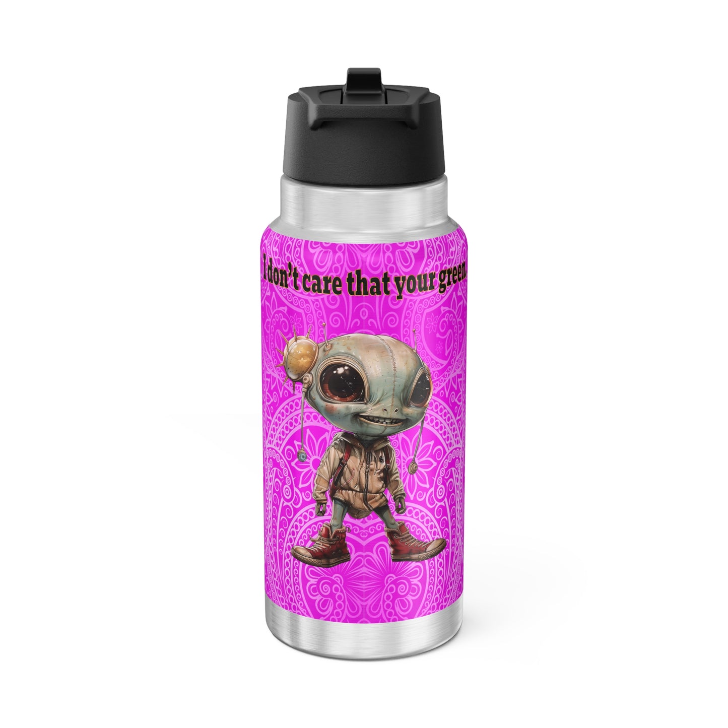 I don't care that your grey - Gator Tumbler, 32oz  (pink swirl)