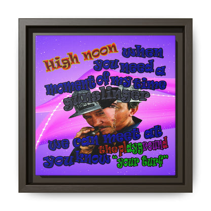 high noon - framed canvas art (purple-pink wave)
