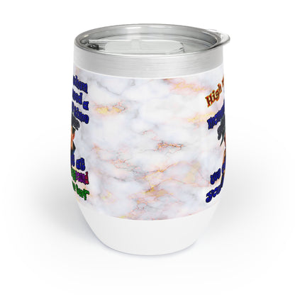 high noon - Chill Wine Tumbler (white marble)