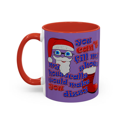 santa's shoes - Accent Mug (light purple)